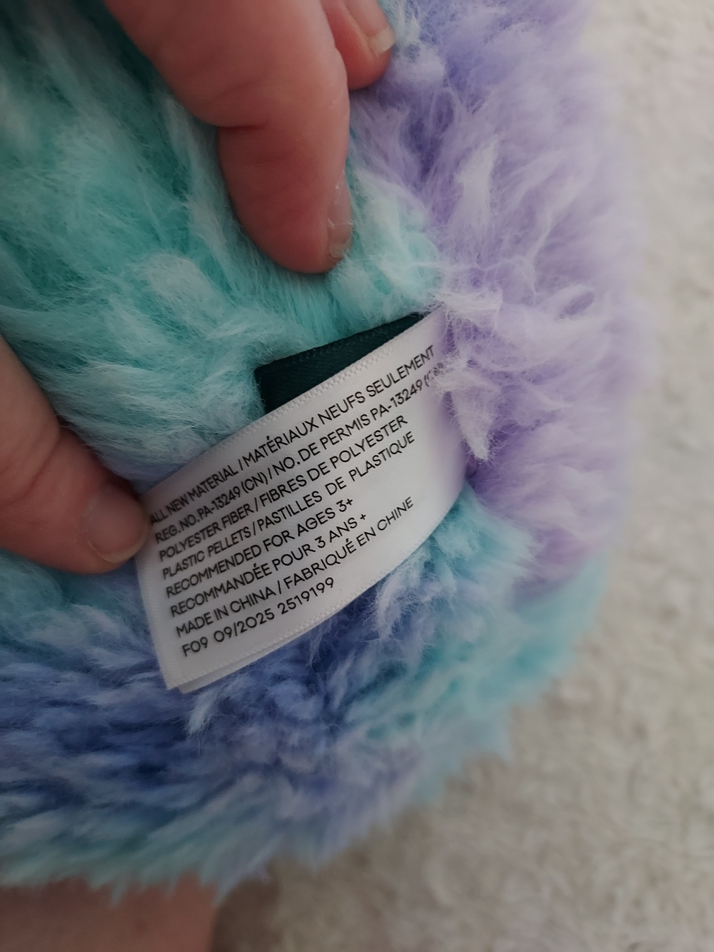 Peeps Pastel Tie-dye Bunny Plush Marshmallow Pillow Aqua, Lavender, Sky Blue - Picture 9 of 11